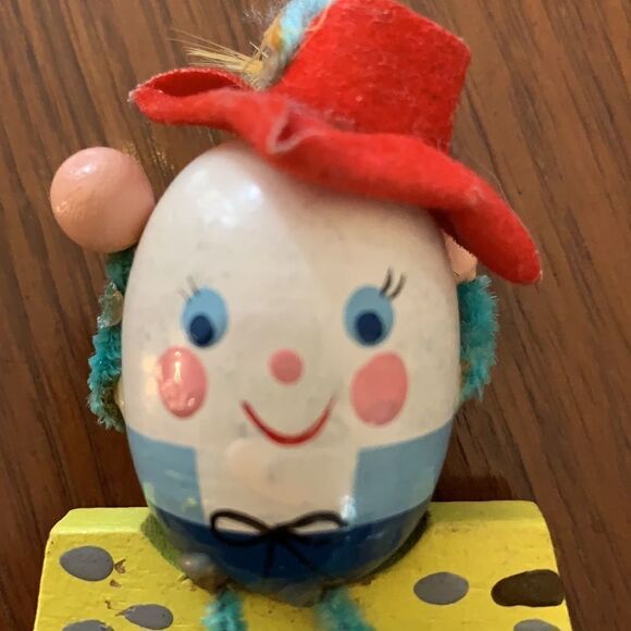 Vtg 1977 Kurt Adler wooden Humpty Dumpty ornament - Picture 3 of 7